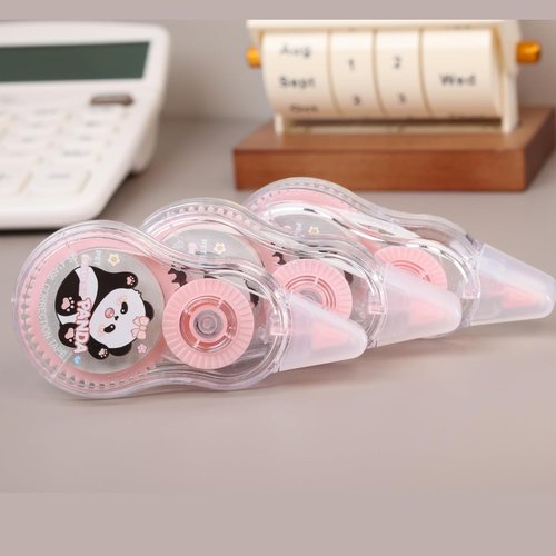 Aesthetic and Cute Gourd-Shaped White Correction Tape, 39.37ft(12m), 3-Count Pack, Easy to use, Dry Instantly, Clean and Tear-Resistant Tape Office or School Supplies(Cyan)