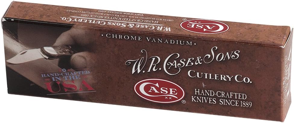 Case WR XX Pocket Knife Brown Rosewood Folding Hunter Item #189 - (6265Sab SS) - Length Closed: 5 1/4 Inches