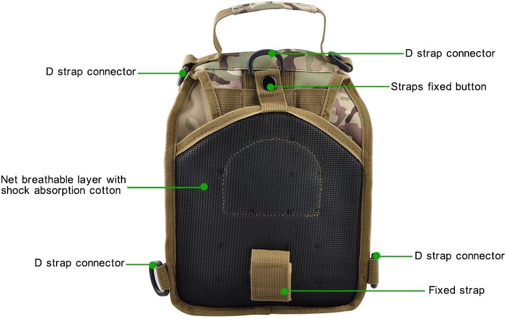 Qcute Tactical Backpack, Waterproof Military Cross-body Molle Sling Shoulder Backpack Chest Bag for Outdoor Every Day Carry