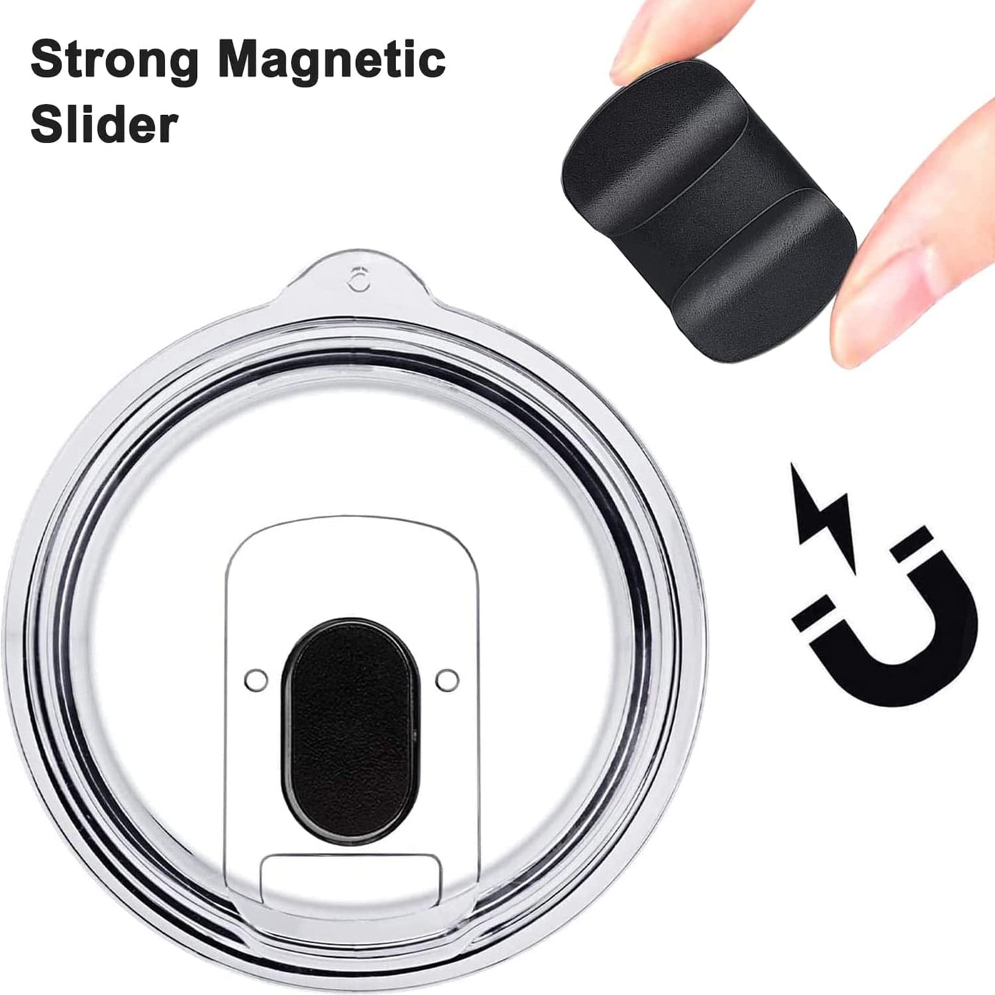 20 oz Magnetic Spill Proof Tumbler Lid - Compatible With Yeti Rambler replacement lid, zark Trail,Old Style Rtic Replacement Lid (2 Pack)