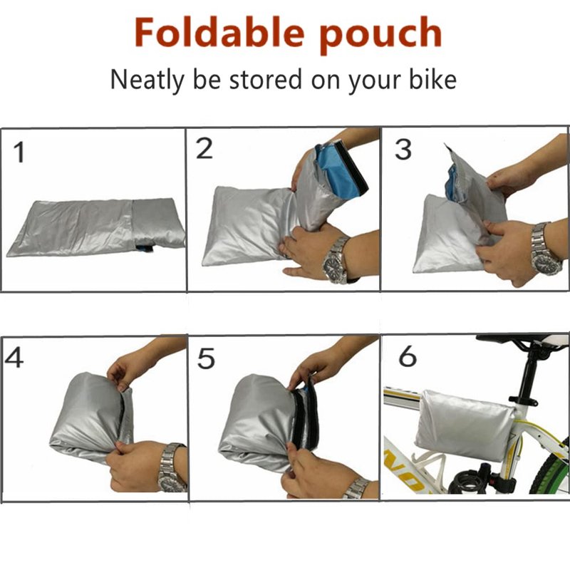 Bike Covers for 2 or 3 Bikes, 2XL Size Outdoor Waterproof & Anti-UV Bicycle Covers with Lock Hole for Mountain Road Electric Bikes