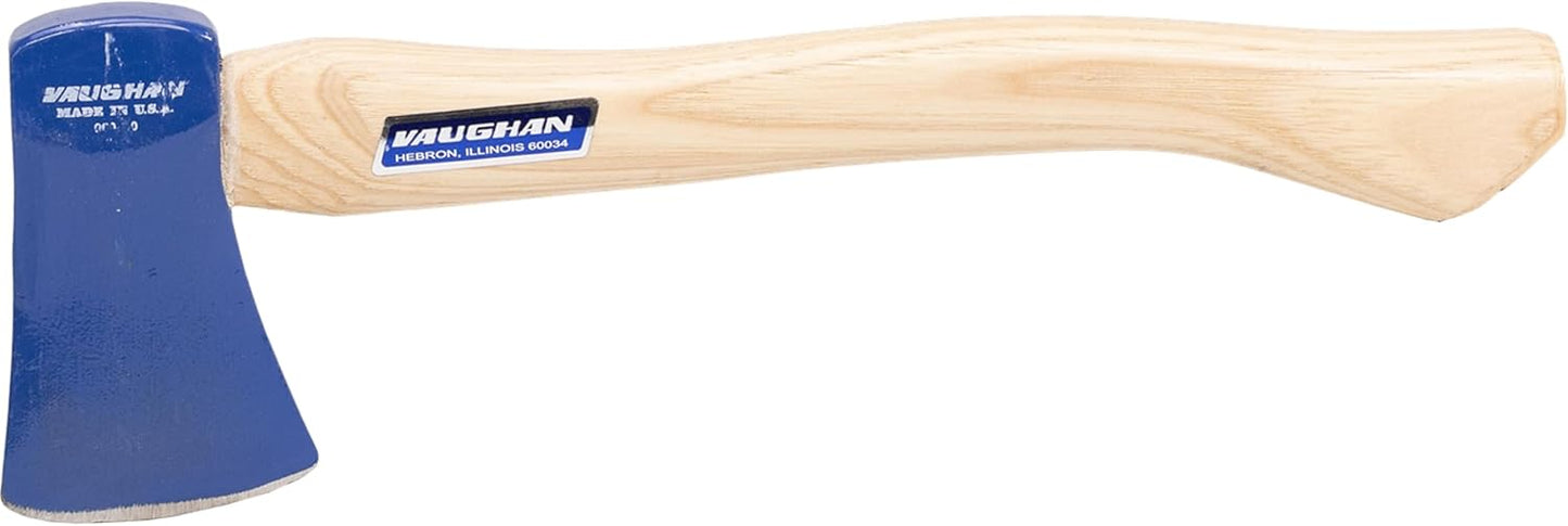 VAUGHAN Sportsman Camp Axe, Made in The USA, Fits in Tackle Box, 10 Inch Hickory Handle, VN33301