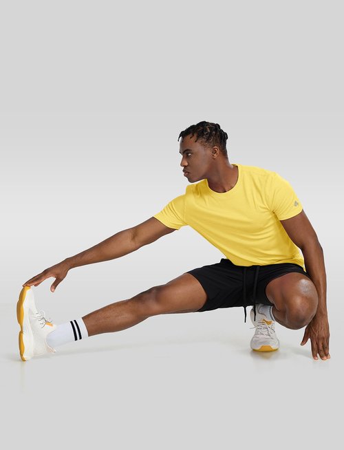 Running Shirts for Men Dry Fit(Yellow,Medium)