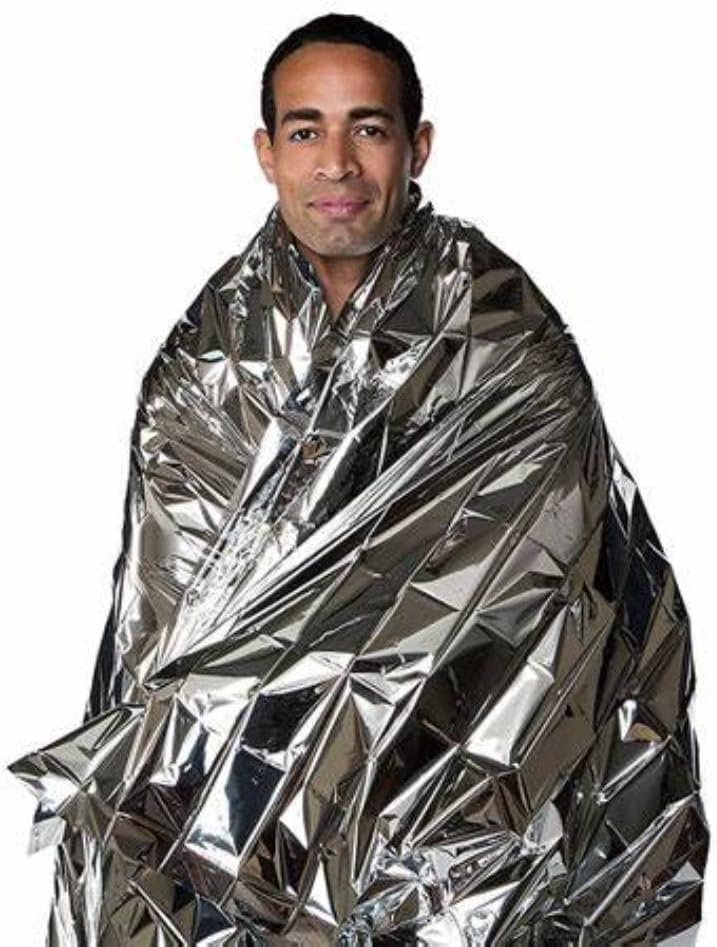 Global Medical Sales Supply Emergency Mylar Thermal Blanket | Survival Space Fire Blanket for Outdoor Adventures, Marathons, First Aid | Waterproof & Windproof | Ideal for Camping & Hiking