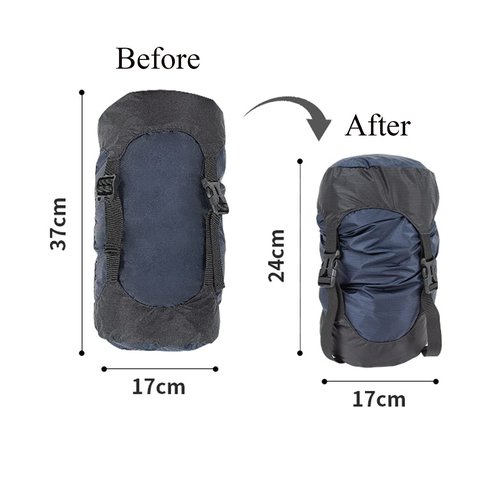 2pcs Compression Stuff Sack, 8L/18L/25L/35L Lightweight Sleeping Bags Storage Compression Sack for Camping, Hiking, Backpacking Trip (Dark blue,35L)
