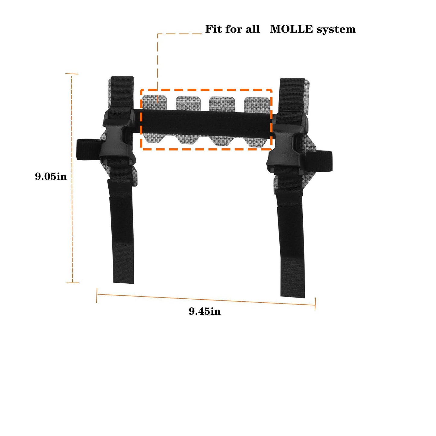 JFFCESTORE Quick Connect Accessory Adapter Buckle, Adjustable Female Fastener for Tactical Vests to Connect Tactical Placard,Mag Pouch (Black)