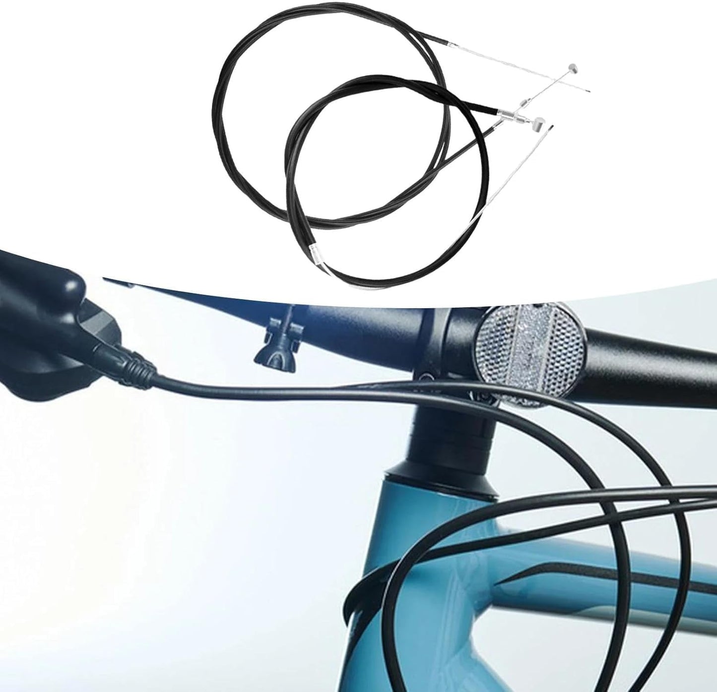 1 Pair Black Bike Brake Cable,Bike Brake Wire Set,Front and Rear Brake Cable for Road Bike and Common Bike,Bike Brake Cables and Housing,Brake Parts