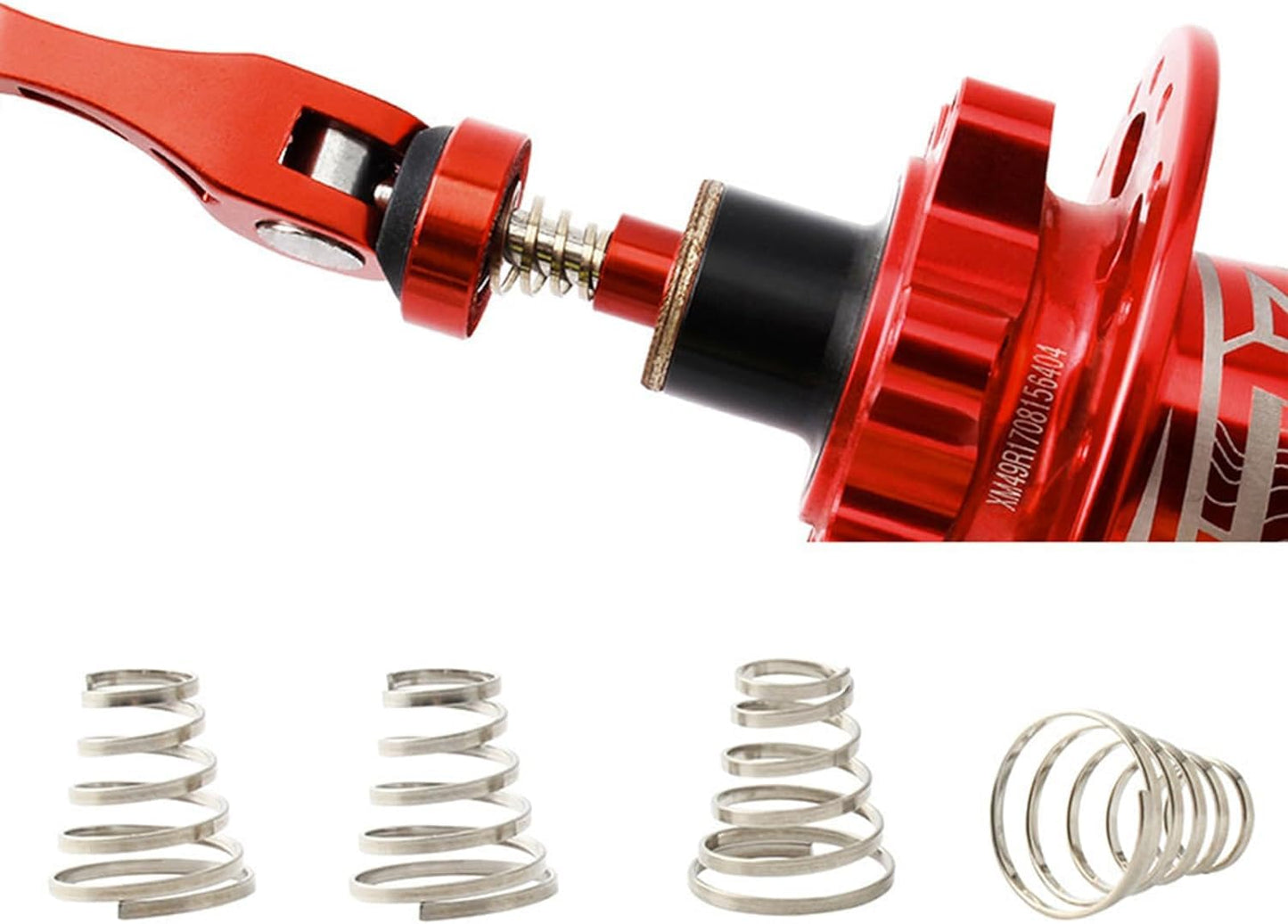 10Pcs Stainless Steel Bike Wheel Skewer Spring Replacements Mountain Bike Wheel Spring Quick Release Lever Shafts Spring Bike Wheel Skewer Spring Stainless Steel Bike Hub Accessories