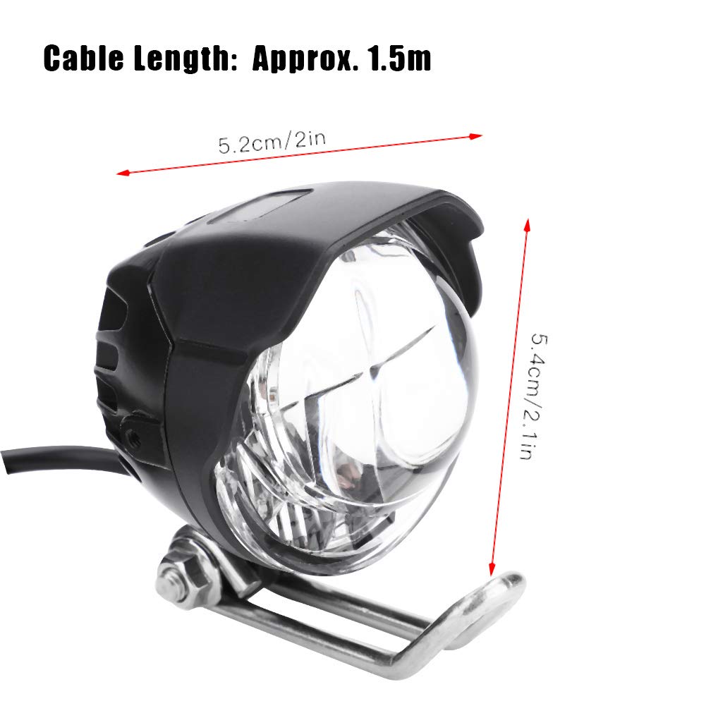 Horn Light, 12V-80V 2 in 1 Horn LED Electric Front Light for Electric Bike, Scooter, Etc