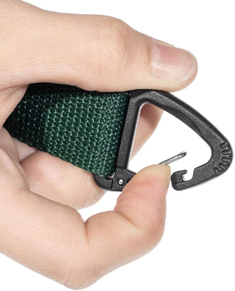 Paracord Planet Triangle Carabiners – 1 Inch Black Plastic Clips – Available in 5, 10, and 20 Piece Packs