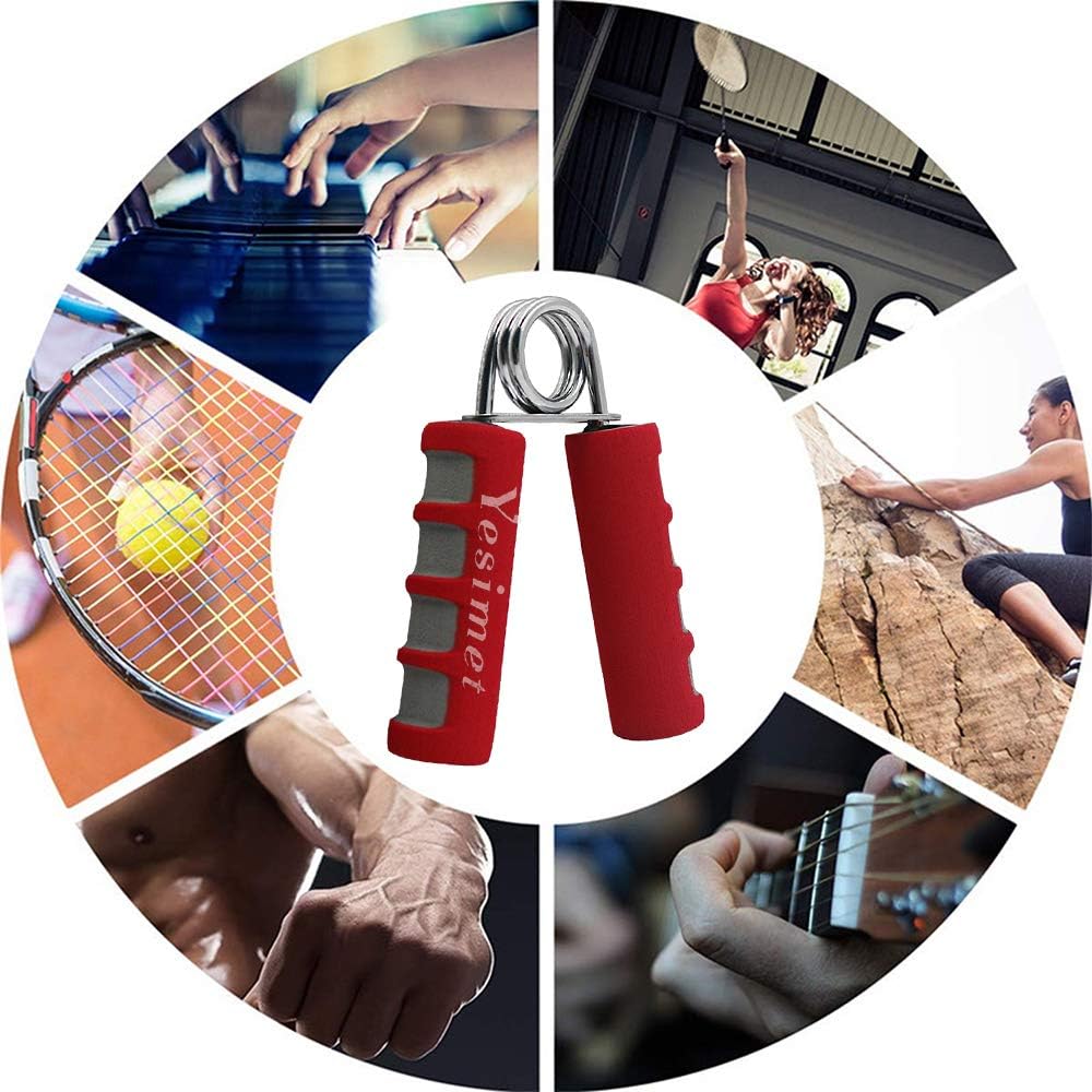 2 Pack Hand Grip Strengthener Set, Forearm Exerciser, Finger Gripper, Grip Strength Trainer, Hand Grip- Soft Foam Hand Exercise for Quickly Increasing Wrist Forearm and Finger Strength
