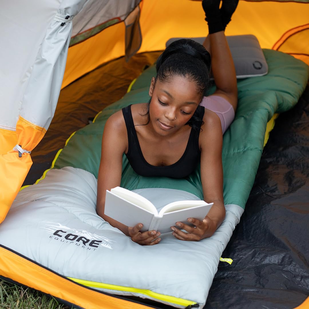 CORE Tent for Family Camping, Hiking and Backpacking | 3 Person / 4 Person / 6 Person / 9 Person Person Dome Camp Tents with Included Tent Gear Loft for Outdoor Accessories