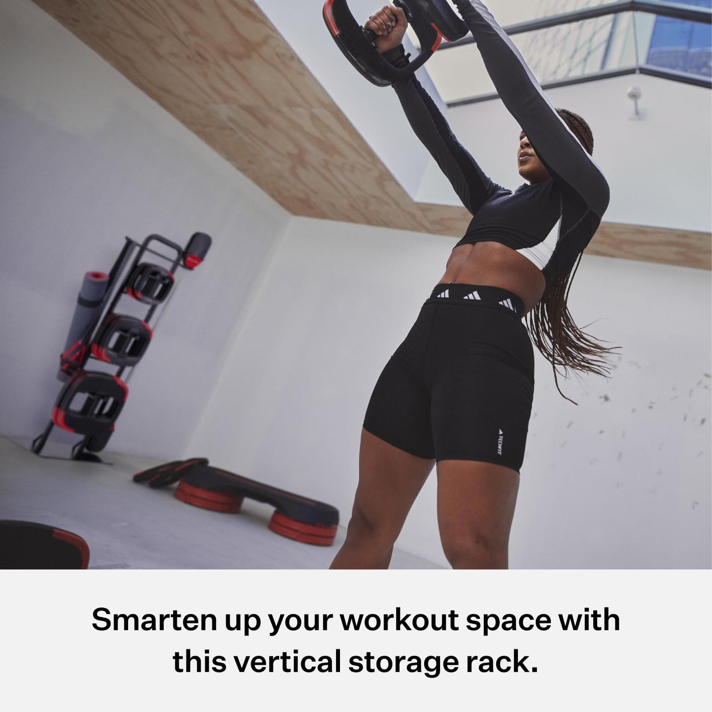 Les Mills™ Vertical Storage Rack for Exercise Equipment