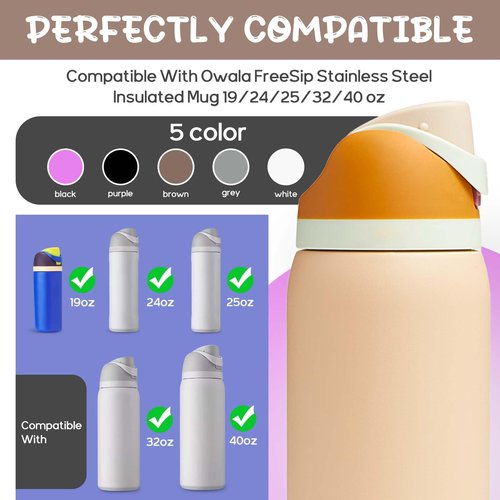 Sankoly 5 Pcs Replacement Button Compatible with Owala FreeSip 19/24/32/40oz,Water Bottle Lid Switch Replacement with Springs and Tiny Screw Driver, 5 Color