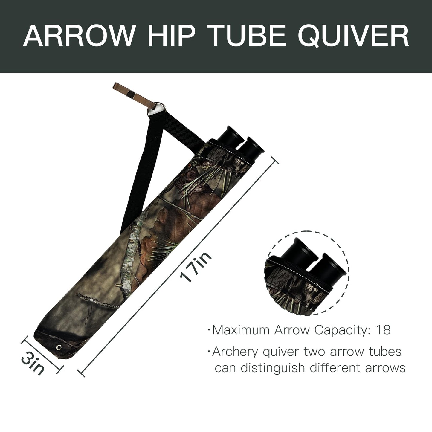 JIALUCONG Camouflage Arrow Tube - Camo Arrow Quiver for Bow Hunting - Quiver Leg - Quiver Quiver with Belt - Arrows for Compound Recurve Bow Quiver for Hunting Target Practicing Youth and Adults