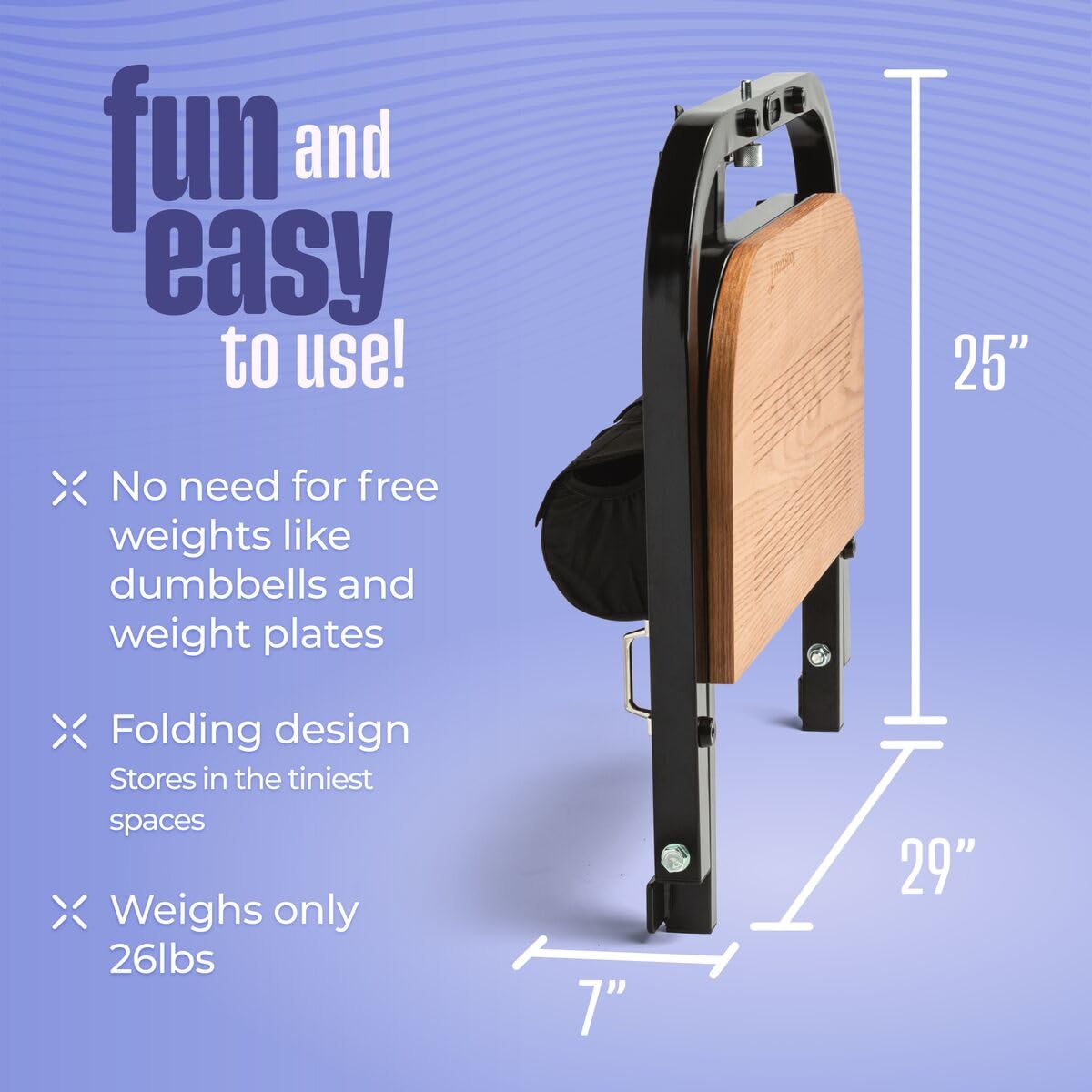 BootySprout Hip Thrust Machine for High Resistance Glute Training - Home Gym Workout - Comes with 45, 90, and 135 Lbs of Resistance - Black