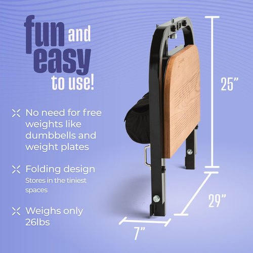 BootySprout Hip Thrust Machine for High Resistance Glute Training - Home Gym Workout - Comes with 45, 90, and 135 Lbs of Resistance - Black