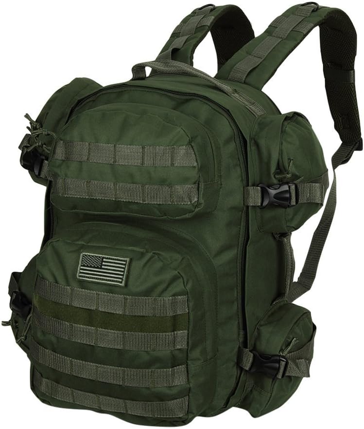 NPUSA Men's Large Expandable Tactical Molle Hydration ReadyBackpack Daypack Bag - Tan
