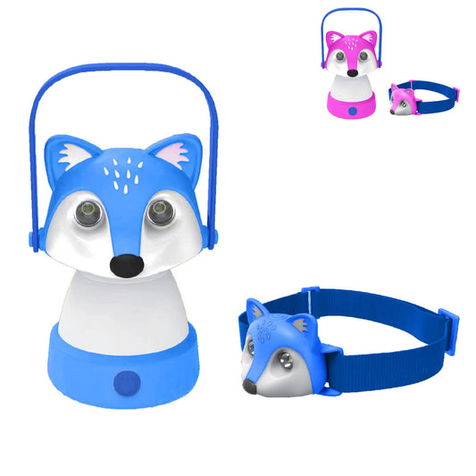 Kids Camping Essentials – LED Kids Lantern and Rechargeable Kids Headlamp Set | Multiple Purposes Kids Nightlight/Flashlight Toys –Holiday, Halloween N Birthday Gifts for Toddlers and Kids (Blue)