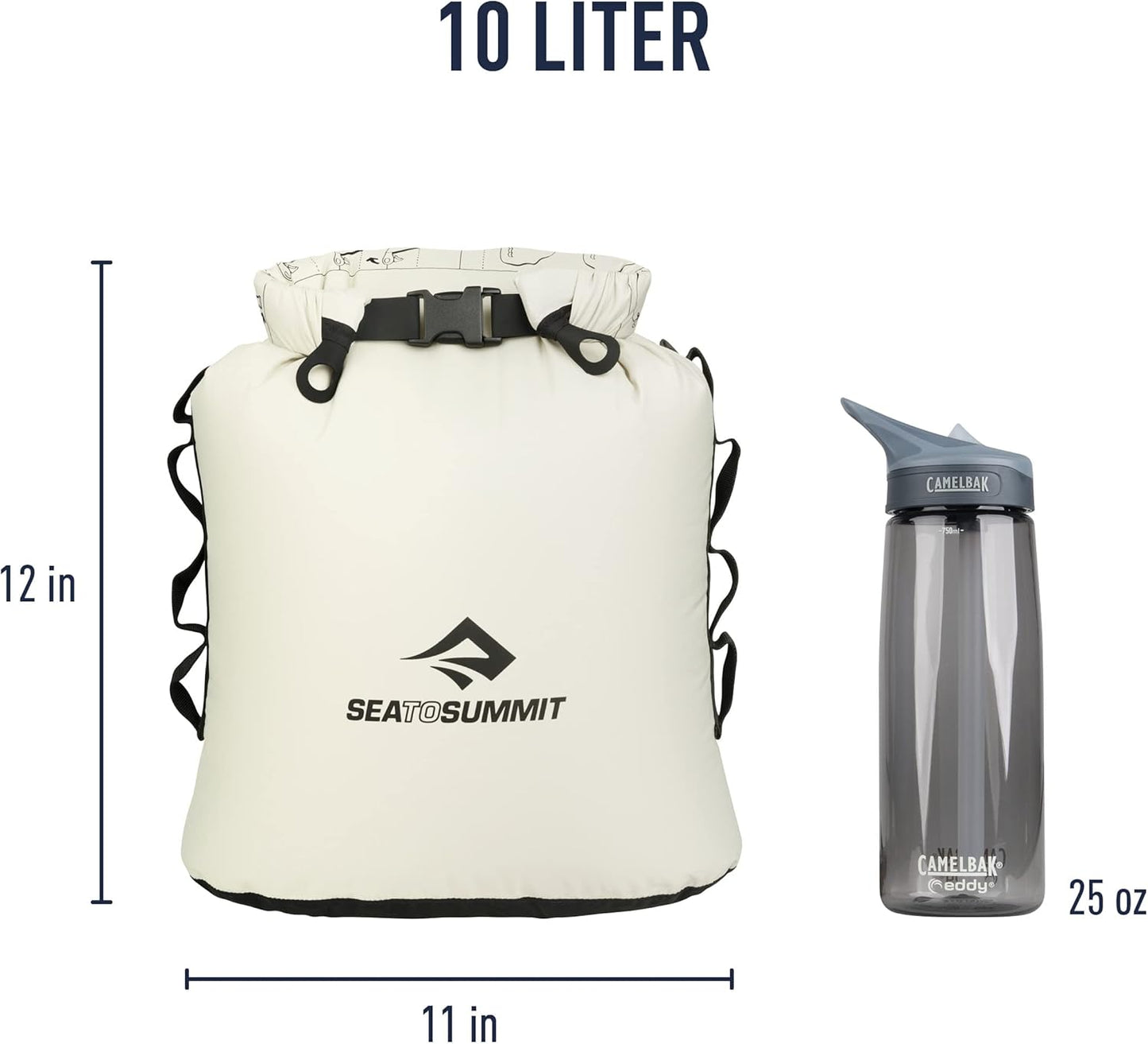 Sea to Summit Trash Dry Sack, 10-Liter Reusable Camping Trash Bag