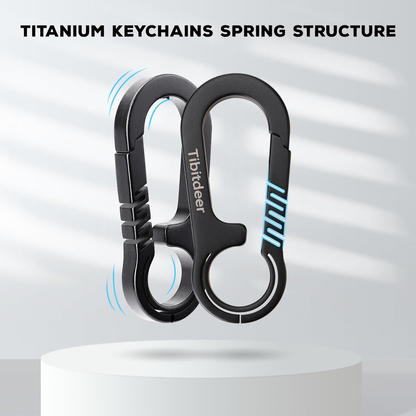 1981Life Titanium Keychains, Carabiner Keychain, Heavy Duty Car Key Holder Organizer for Men and Women