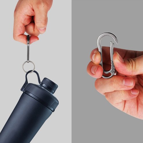 1981LIFE Titanium Key Chain, Carabiner Keychain Clip for Keys, Heavy Duty Car Key Chains Organizer for Men and Women