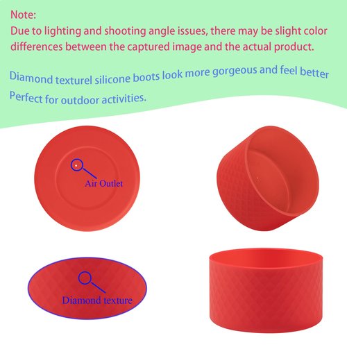 WKYMY Protective Silicone Boot Compatible with Stanley Quencher Tumbler Boot Bottom Protector Boot for Hydroflask Boot and More Bottles/Tumblers with Width of 3in Bottom