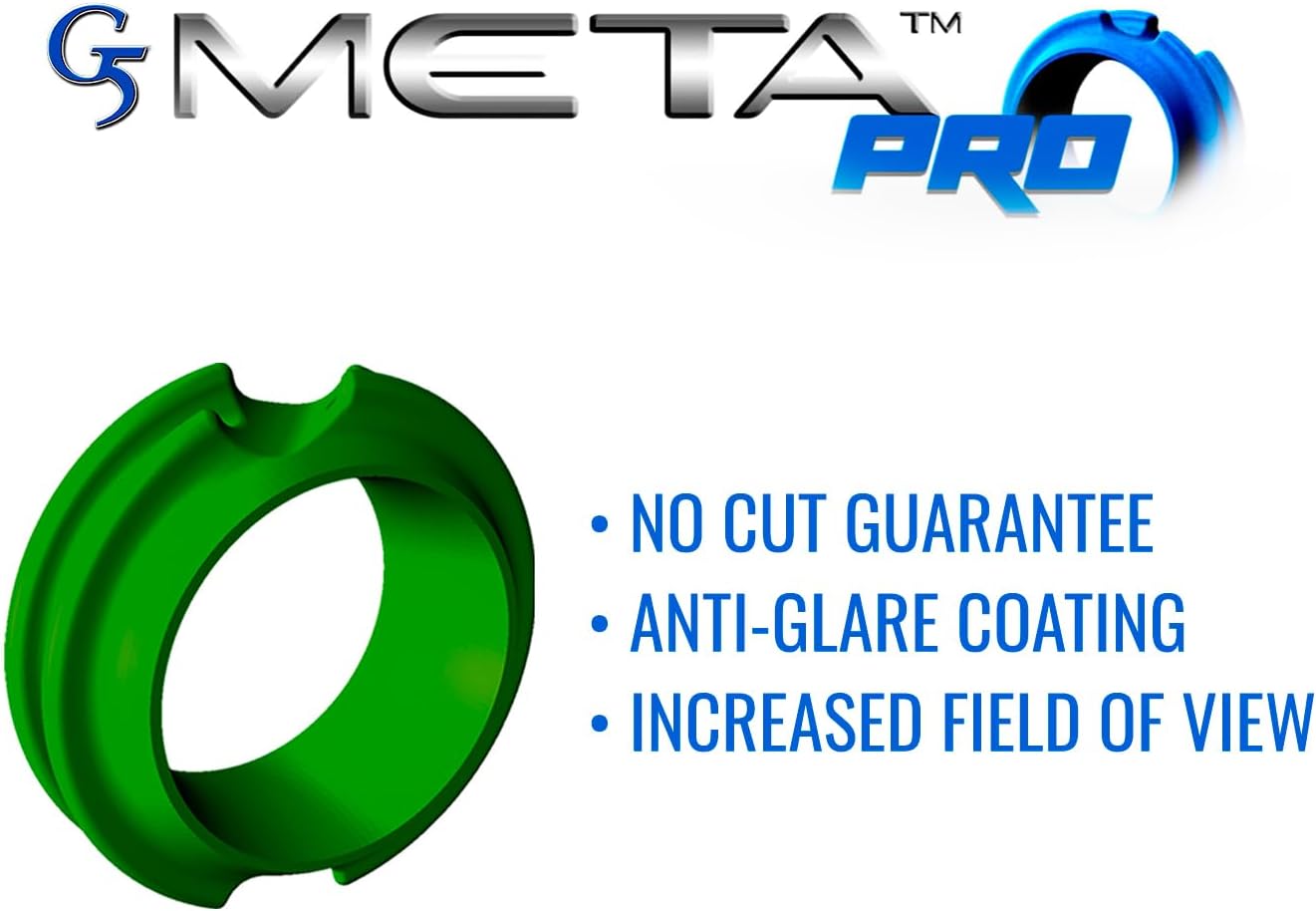 G5 Meta Pro Peep Sight, Anti-Glare Coated Lightweight Convex Interior String Groove Increased Field of View Target Precision Archery Bow Hunting Peep Sight