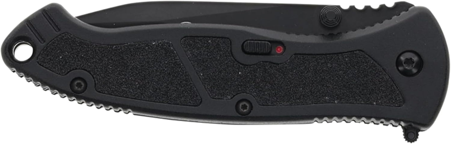 Smith & Wesson Large S.W.A.T. SWATLBS 8.5in S.S. Assisted Opening Knife with 3.7in Serrated Drop Point Blade and Aluminum Handle for Tactical, Survival and EDC