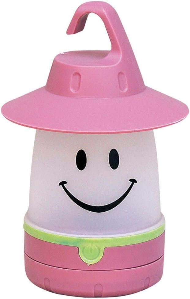 Smile LED Lantern: Portable Night Light Camping Lantern For Kids (Hibiscus),Red