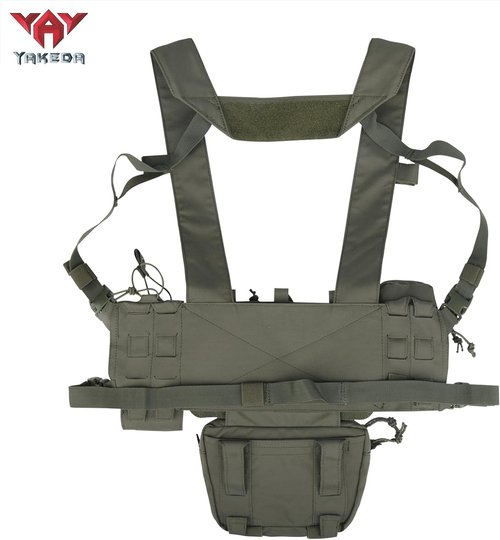BOMTURN Tactical Chest Rig Waterproof Micro Chest Rigs 1000D Adjustable Detachable Modular Molle Chest Rig Mag Carrier