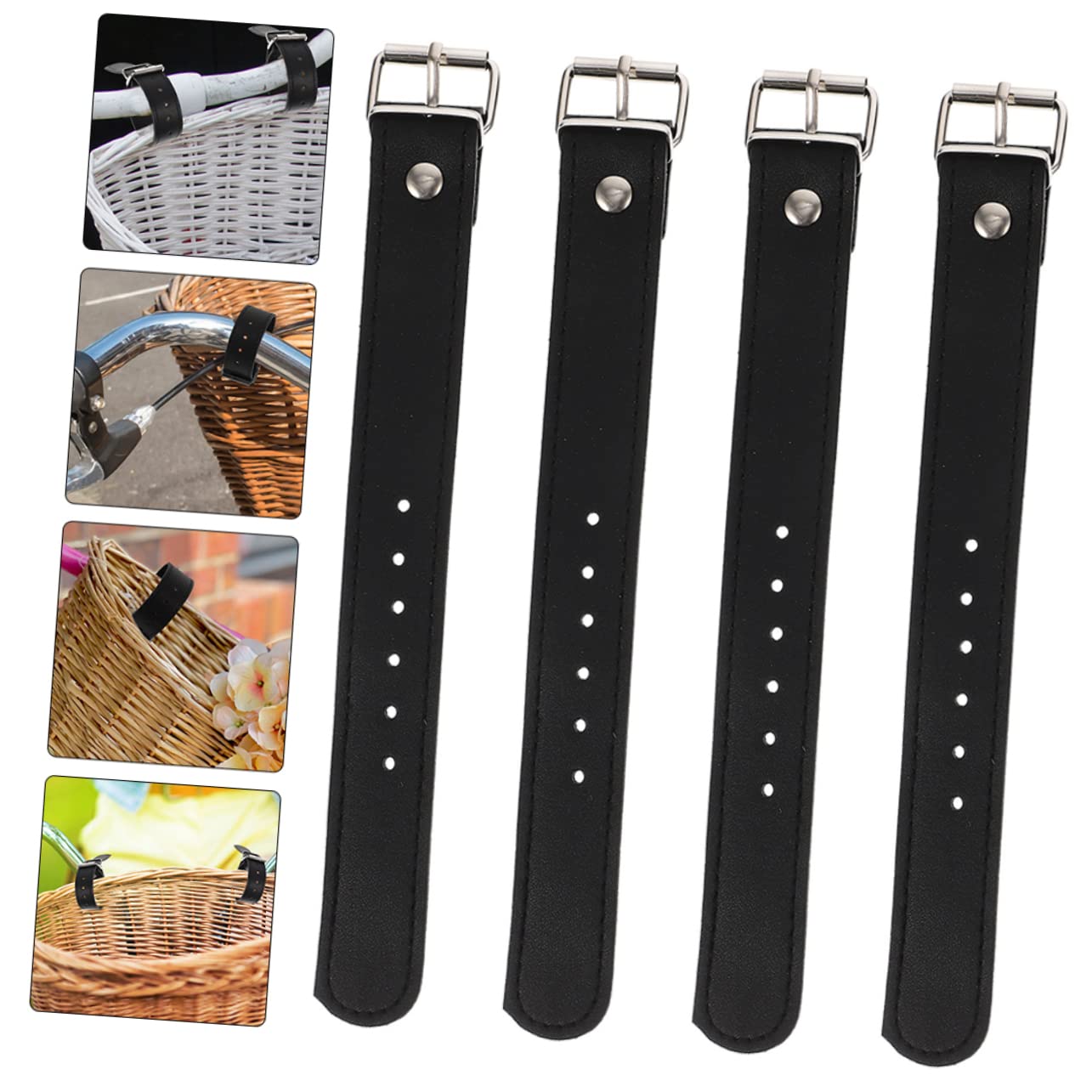 2 Pairs Bike Basket Straps Bike Leather Leash Bike Baskets for Bike Cargo Leather Straps Bike Container Strap Wicker Basket Replacement Strap Bike Strap Bike Straps