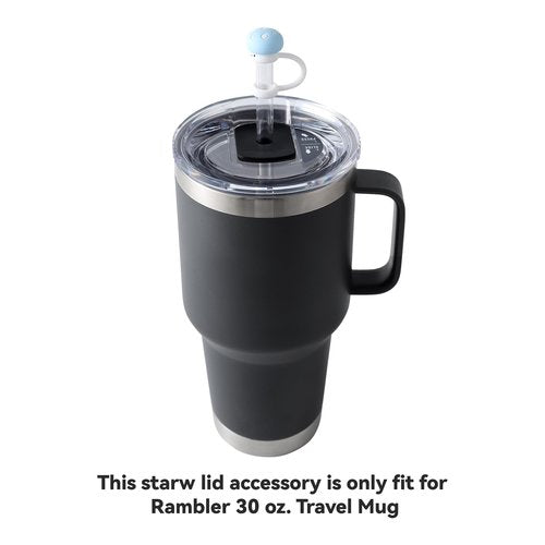 MITCHENIFY Silicone Straw Lid Accessories Set Compatible with YETI 30 oz Travel Mug, Convert Stronghold Lid to Straw Lid, Magnetic Slider Replacement, Including Straws, Spill Stoppers and Straw Covers