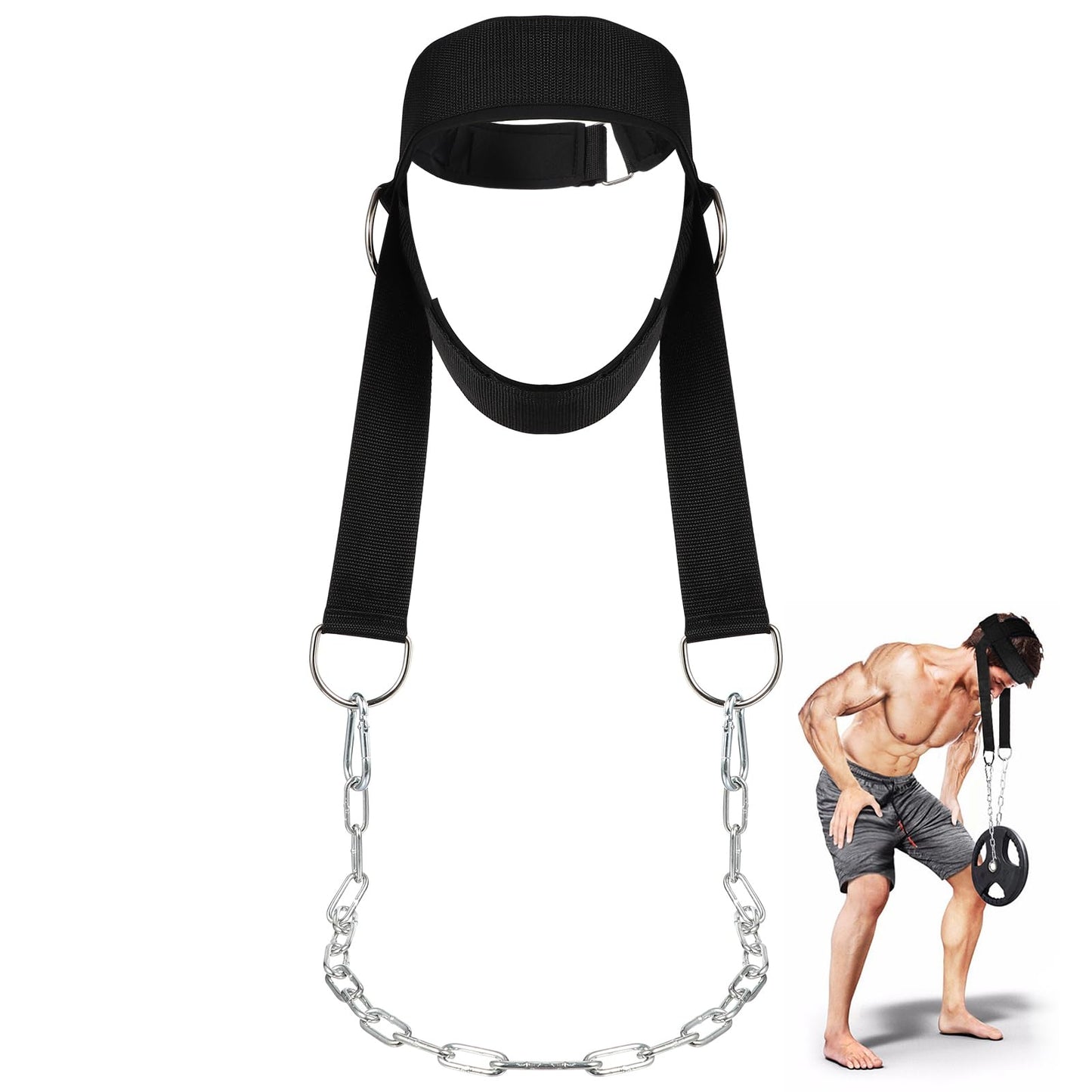 Toddmomy Shoulder Weight Training Neck Trainer Sports Headbands Weight Lifting Head Harness Fitness Equipment Black The Shoulder Neck Exercise Harness