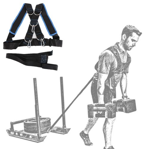 POENVFPO Harness Band, Weight Speed Sled Workout Tire Pulling Shoulder Harness and Assistance Trainer for Speed Strength Training