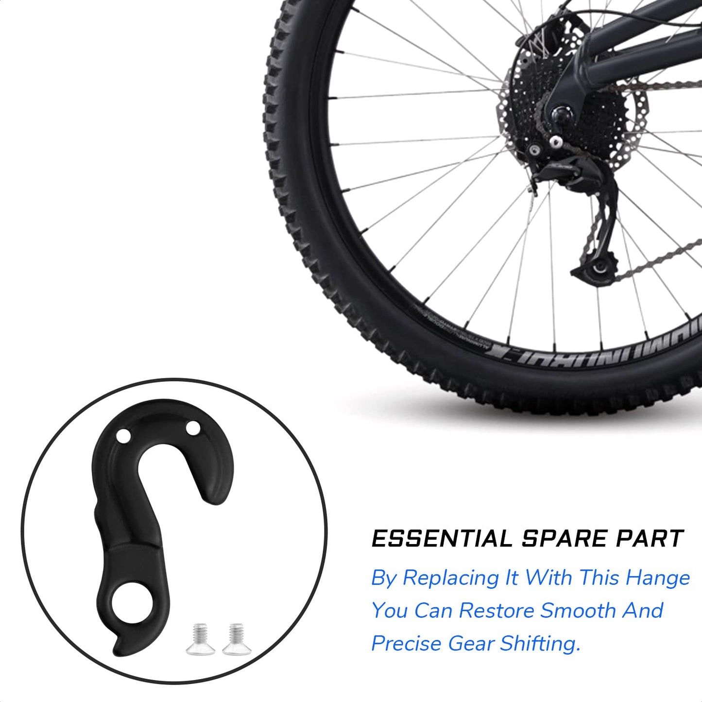 KIEVODE Derailleur Hanger for Diamondback Overdrive, Raleigh Talus and More - Replacement Hanger Part #32-68-412, #HW-DHG-016 for Rear Derailleur - for Mountain Bikes, Road Bicycles, and MTBs