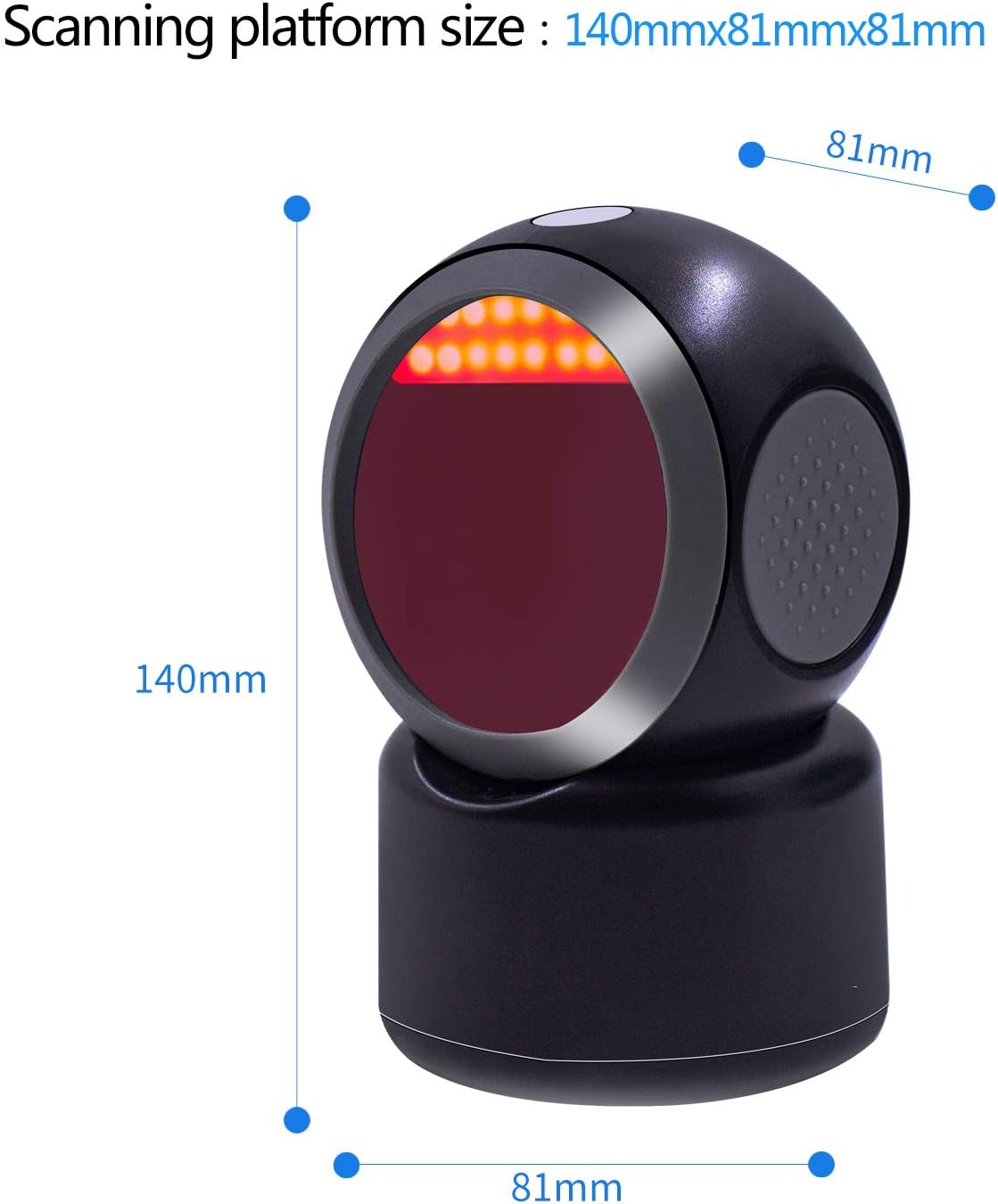 2D QR Barcode Scanner,Symcode Omnidirectional Hands-Free Automatic Barcode Reader for Mobile Payment Computer Screen ScanMeters