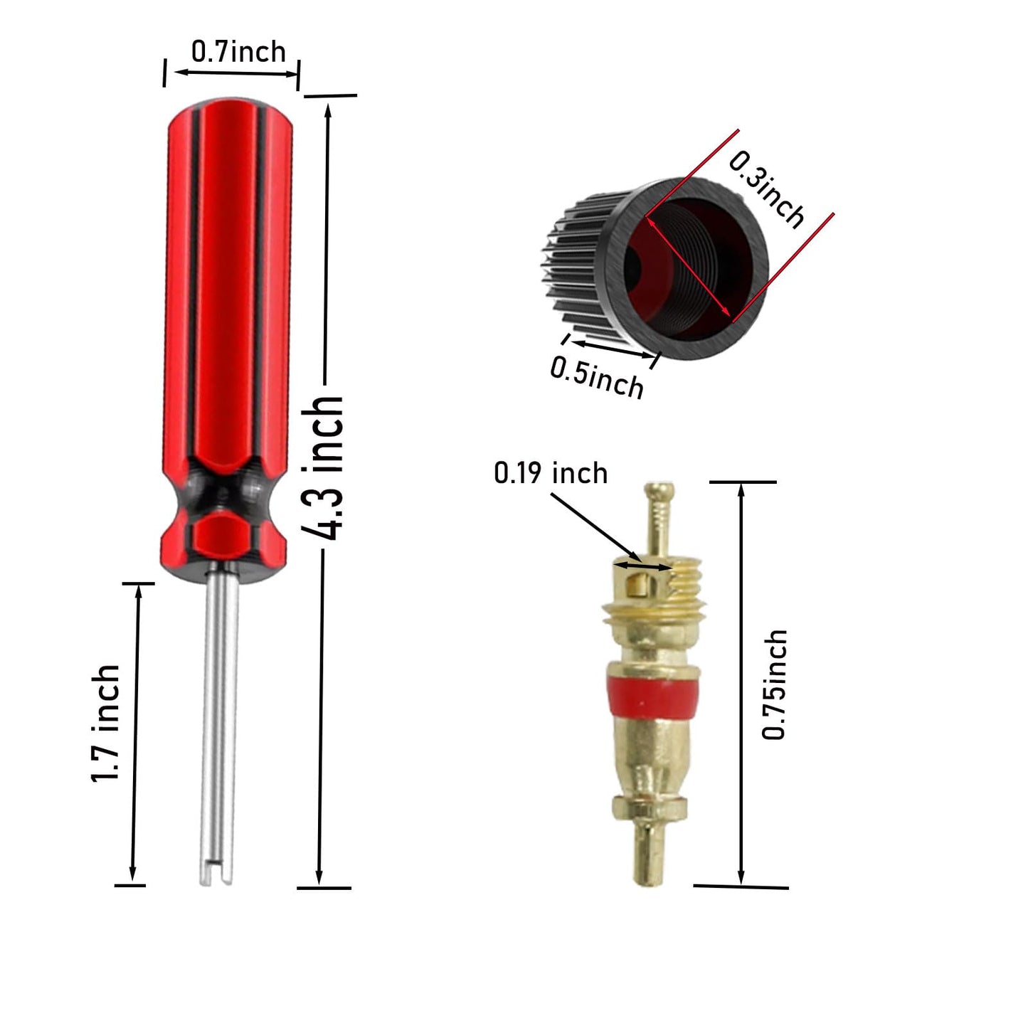 15 Pcs Bike Valve Core Removal Tool,Spool Removal and Installation Tool, Valve Stem Core/Spool, Stem Caps fit for Most Automotive Car Motorcycle Truck Bike Tire (45)