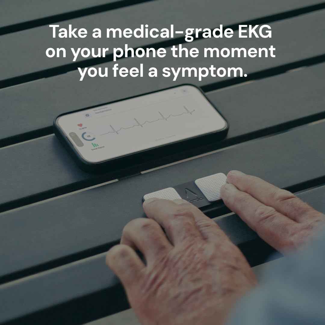 KardiaMobile EKG Monitor – At-Home Heart Rhythm Tracker for AFib & Arrhythmias – Quick 30-Second Results, Compatible with Most Smartphones