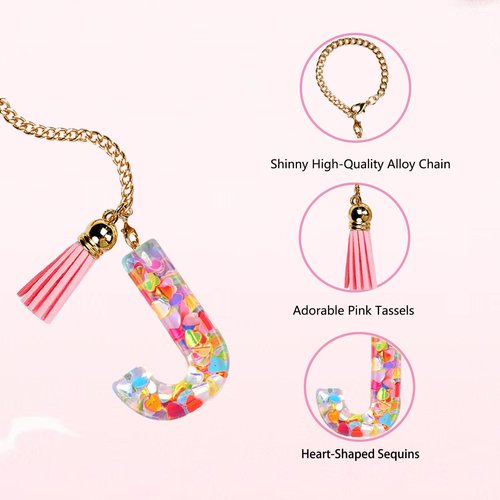 Oudizz Letter Charm Accessories for Stanley Cup with Handle,Cute Initial Letter J Keychain Handle Charm for Stanley Tumbler,Stanley Cup Accessories for Women Girls