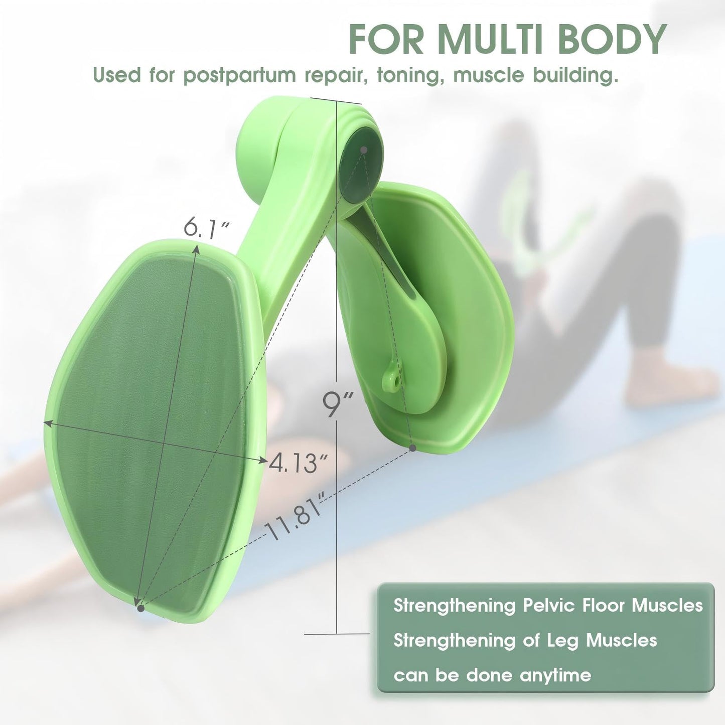 Kegel Exercise, Inner Thigh Exerciser, Thigh Exerciser, Pelvic Floor Muscle Trainer, Thigh Workout Equipment, Thigh Exerciser for Women, Kegel Tightener (Green)