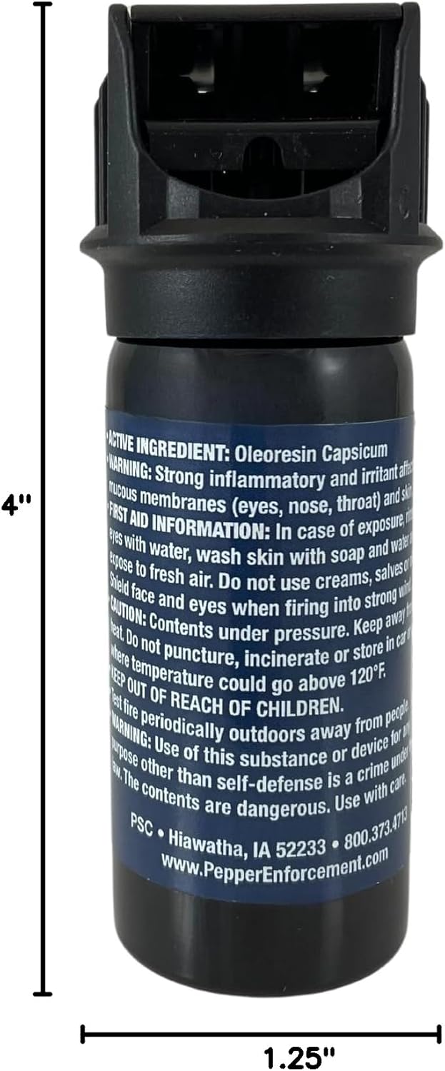 Fogger Pepper Spray 2 Pack for Self Defense, 2 oz. Flip-Top - Maximum Strength 10% OC Fog Formula - Non Lethal Personal Protection Home Safety