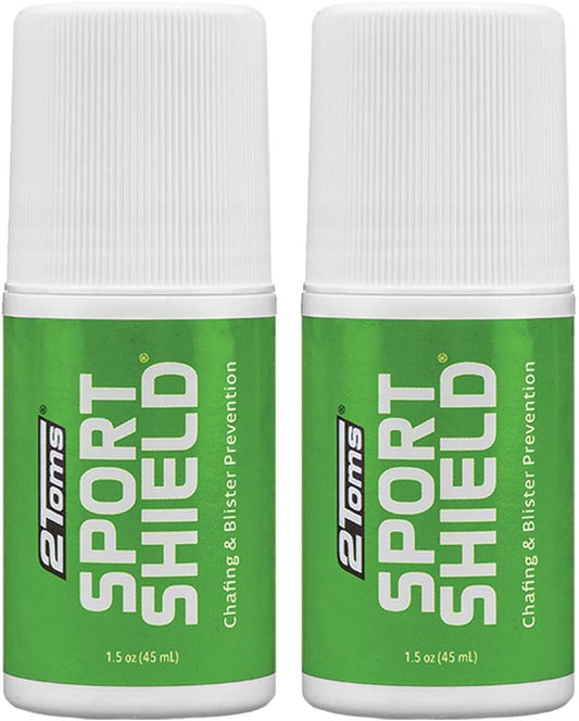 2Toms SportShield, Original Formula, All-Day Anti Chafe and Blister Prevention, Waterproof Protection from Chafing and Skin Irritation, 1.5 Ounces, 2 Bottles