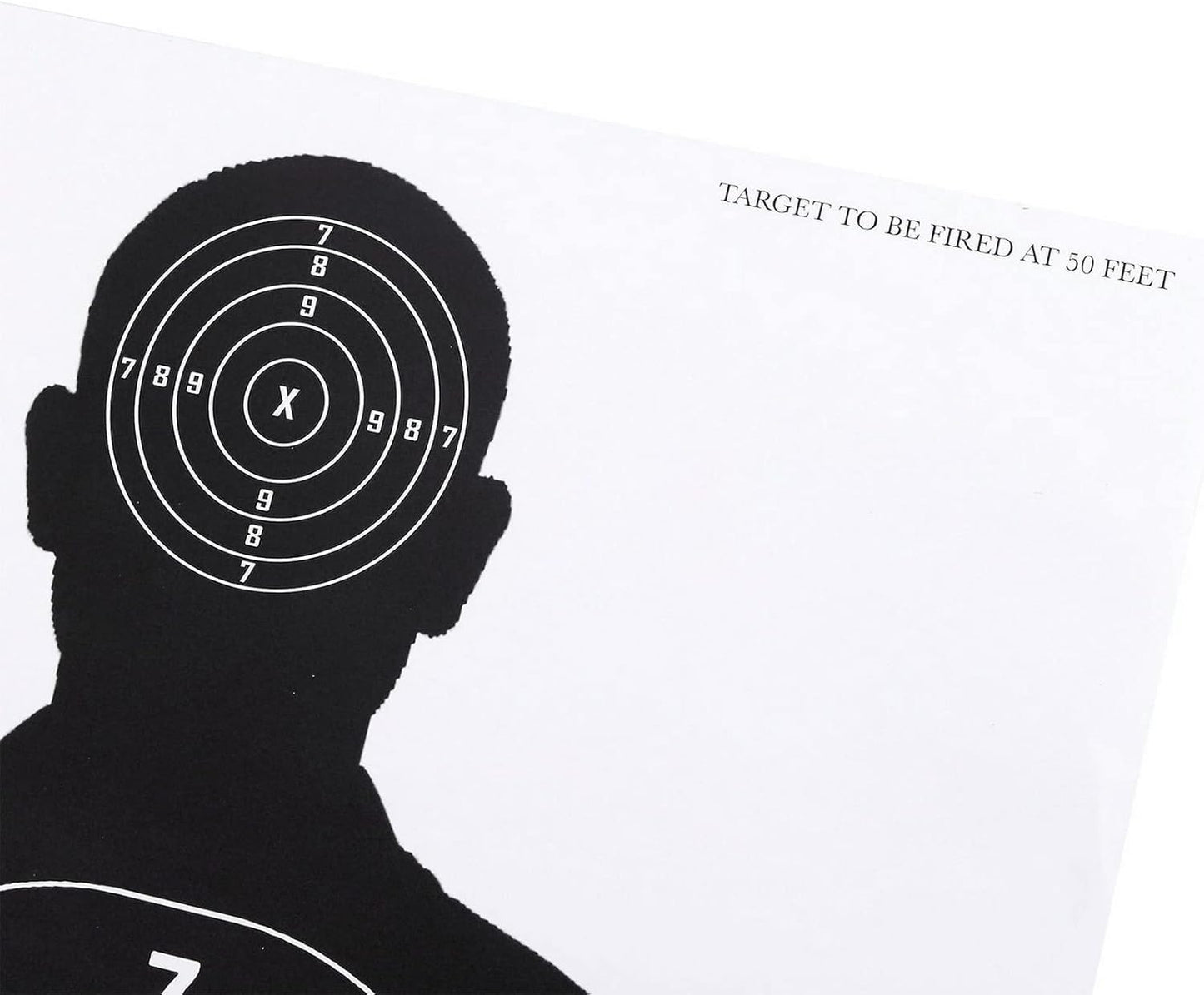 Juvale Shooting Targets Paper Silhouette Style - 17 x 25 in, Black & White, 50 Count - Paper Targets for Shooting Range & Airsoft, BB & Pellet Gun Practice