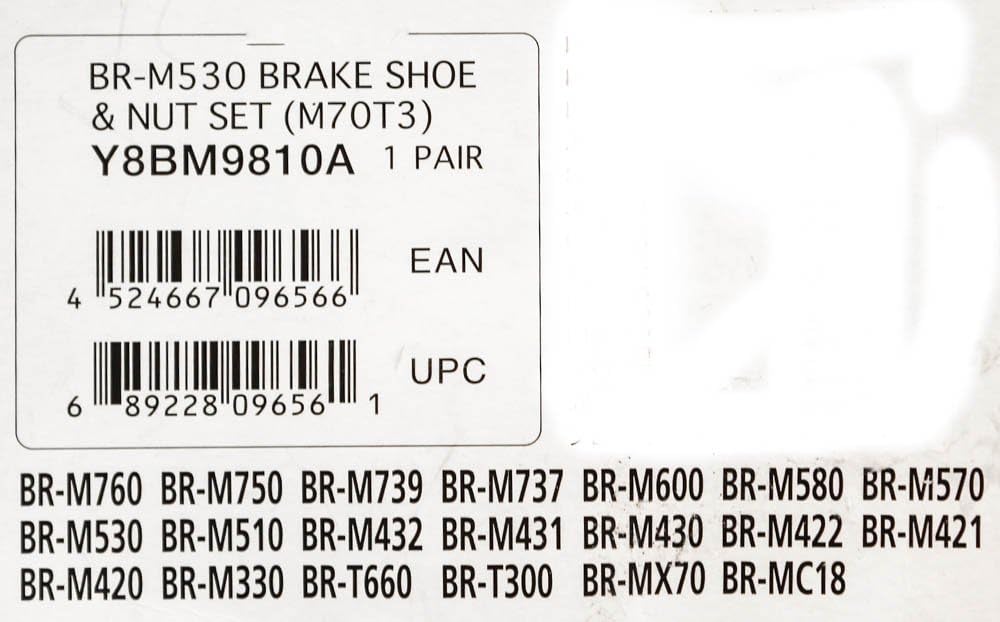 Shimano Deore/LX Bicycle V-Brake Pads - Pair - Y8BM9810A