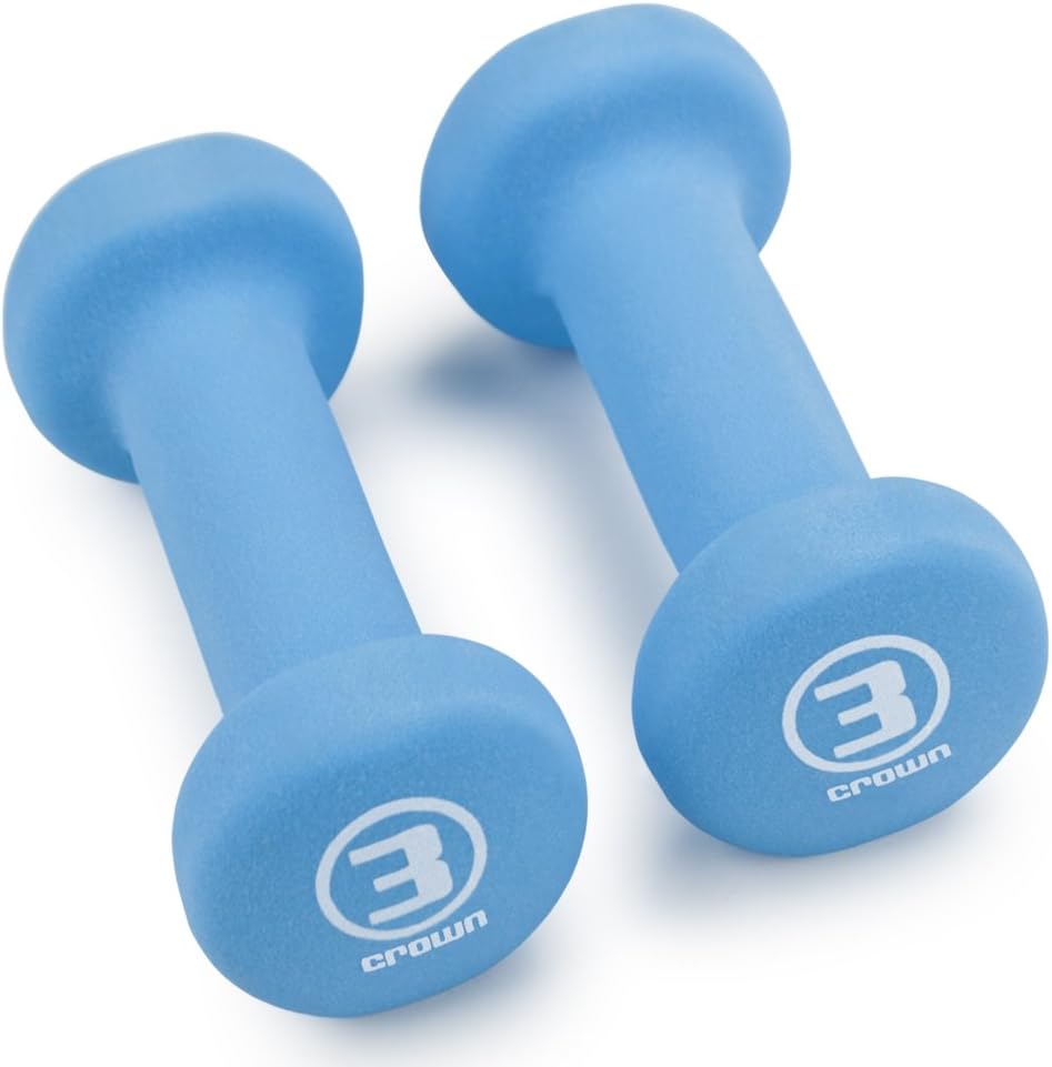 Crown Sporting Goods Neoprene Body Sculpting Hand Weights (1-Pair)