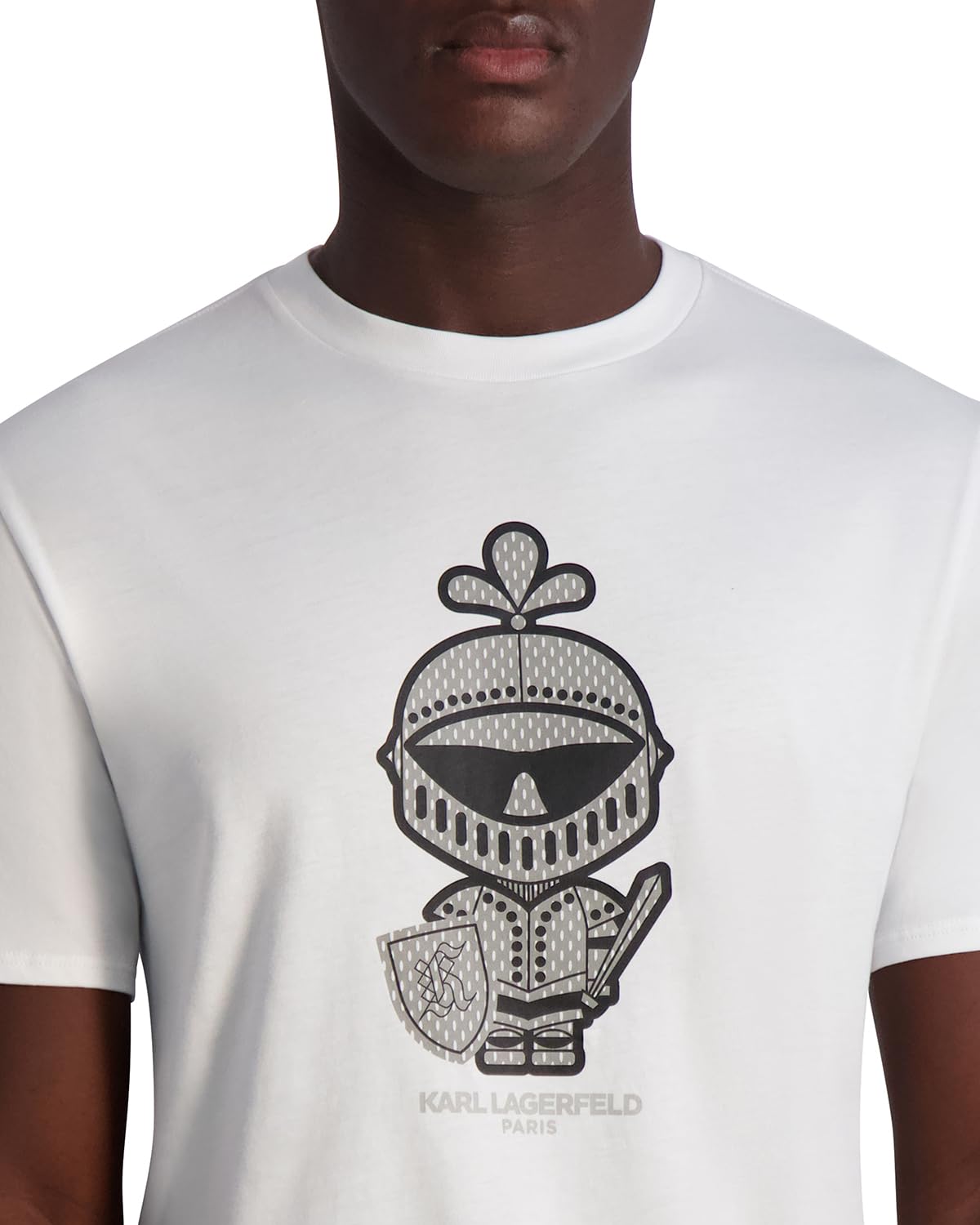 Karl Lagerfeld Paris Women's Reflective Karl Armour Graphic T-Shirt, White
