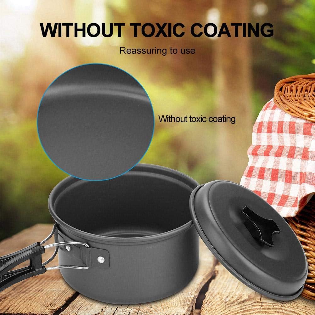 Aluminum Alloy Camping Cookware Set: Essential Mess Kit for Camping, Hiking & Outdoor Adventures