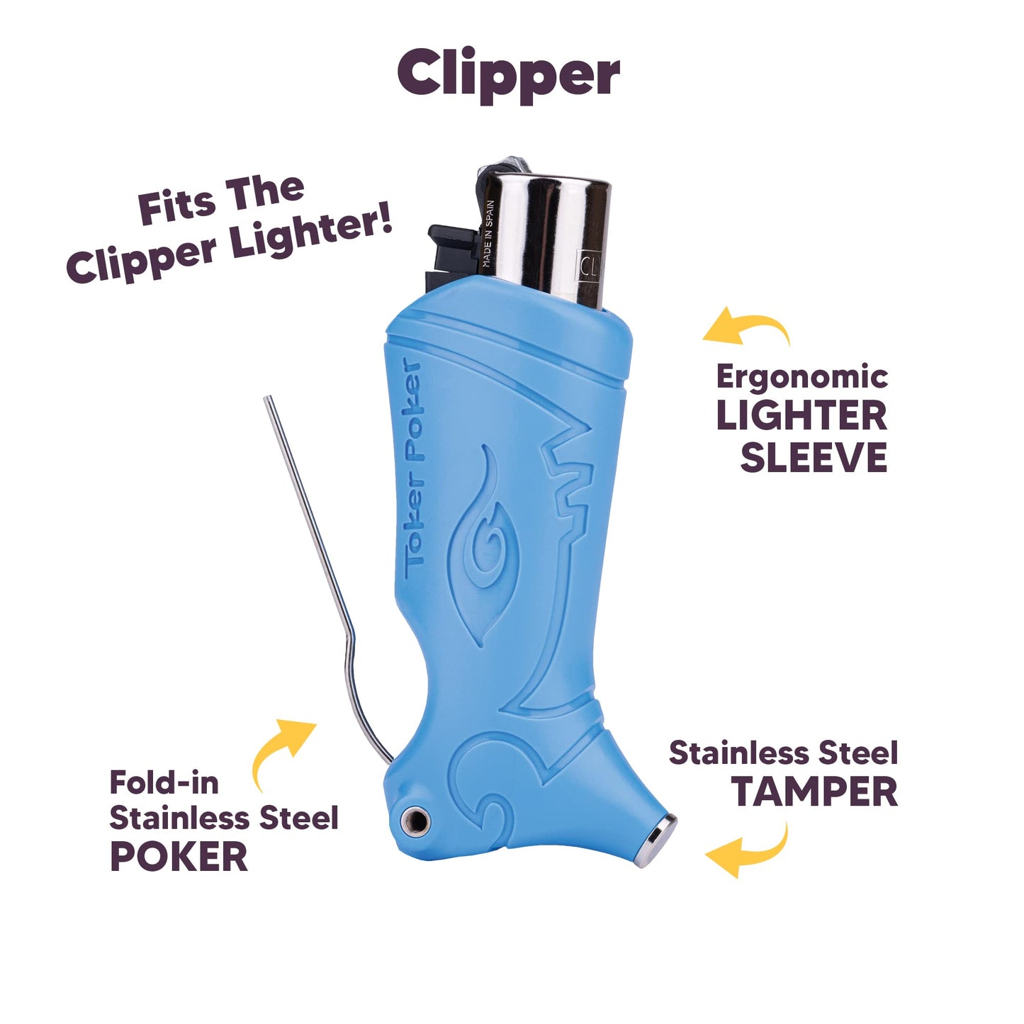 Toker Poker - Clipper Lighter Case Multi Tool, Alice Collection - All Inclusive Tool for Camping and Other (Cockpaw)