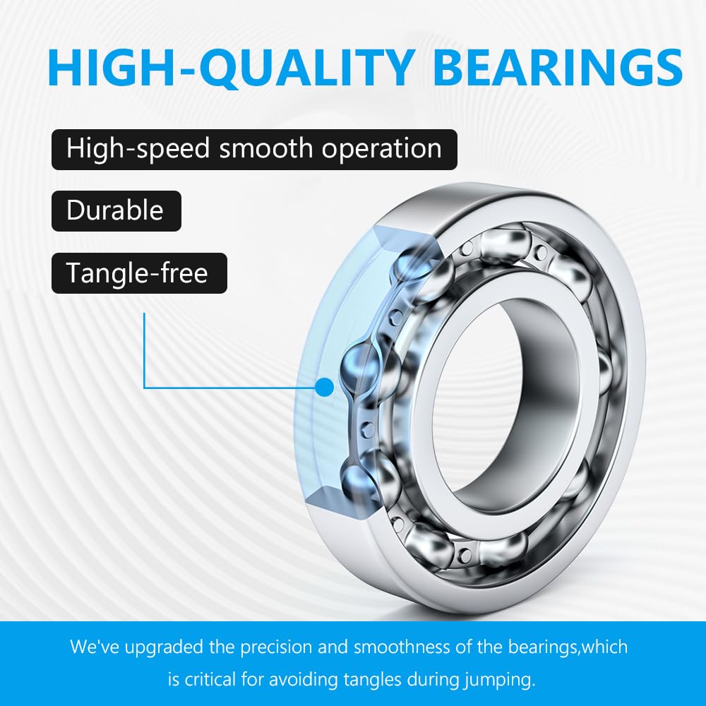 Jump Rope, HANDIO jump ropes 1/2 lb Weighted Jump Rope for Boxing, Cardio, Crossfit Workout, 8~10ft Range Adjustable Length Steel Ropes with Ball Bearings and Metal Handles, Jumpropes Suitable for Men